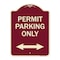 Signmission Permit Parking Bidirectional Arrow Heavy-Gauge Aluminum Architectural Sign, 24" x 18", BU-1824-23328 A-DES-BU-1824-23328 - alternate 1